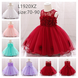 Nuovi Modelli di Abiti Meiqiai per Bambine, Vestito <span class=keywords><strong>Rosso</strong></span> da Battesimo con Fiori per Neonati e Bambini, Abbigliamento per Feste L1920XZ - Product Image 5