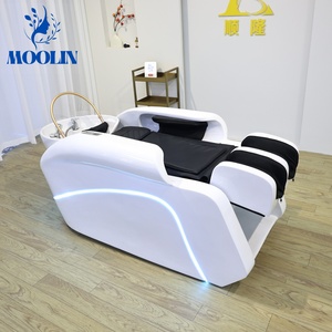 Moolin Luxury Head <span class=keywords><strong>Spa</strong></span> US EU AU UK Meilleures ventes Lit de lavage de cheveux électrique pour salon avec fonction massage et shampoing, option vapeur Zen-flow - Product Image 5