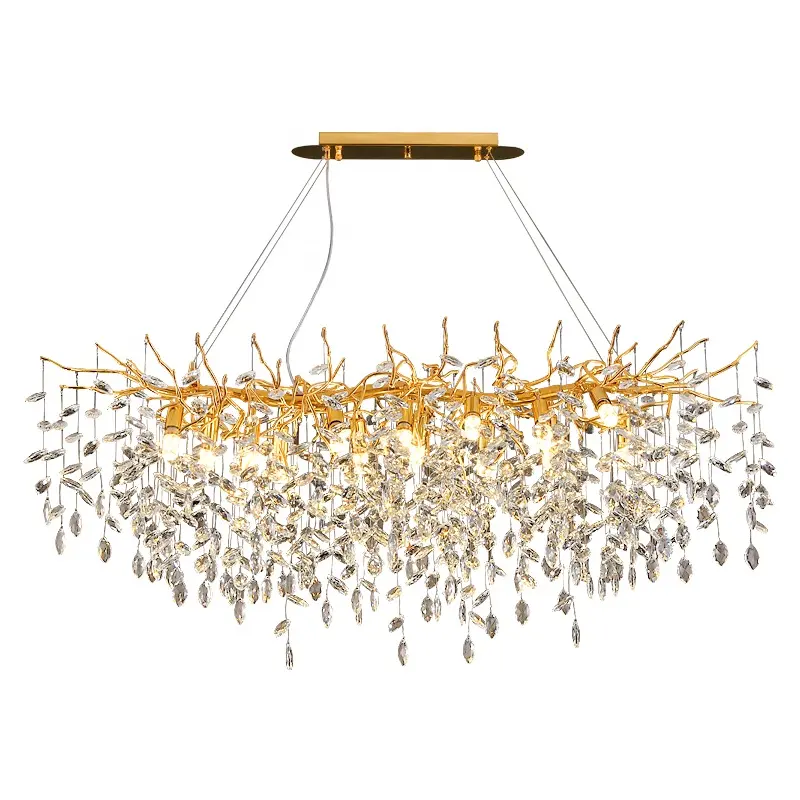 Modern K9 Crystal Chandeliers Ceiling Luxury Lighting Living Room Luxury Crystal Led Dining Pendant Lamps For Home Decor