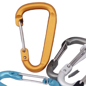 Custom Logo Mini Aluminum D Shape Wire Gate Carabiner Keychain Lightweight Snap Hook <b>Clip</b> for Outdoor Event Giveaways - Product Image 4