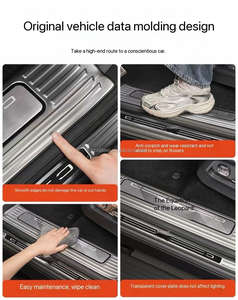 لمعادلة BYD ، مجموعة هيكل الفهد 8 ، خطوة ترحيب خاصة من الفولاذ المقاوم للصدأ لشريط حماية العتبة - Product Image 4