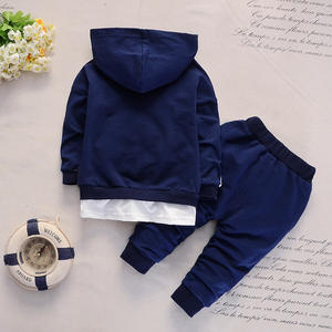 Conjunto de Dos Piezas de Algodón para Niños de 1 a 5 Años, Primavera-Otoño 2026, Sudadera con Capucha de Manga Larga a Rayas y <span class=keywords><strong>Pantalones</strong></span>, a la Moda - Product Image 4
