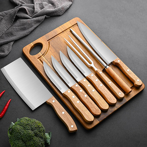 Cuchillo para carne <span class=keywords><strong>de</strong></span> 5.5 pulgadas con hoja <span class=keywords><strong>de</strong></span> acero inoxidable y mango <span class=keywords><strong>de</strong></span> madera para cocina doméstica - Product Image 3