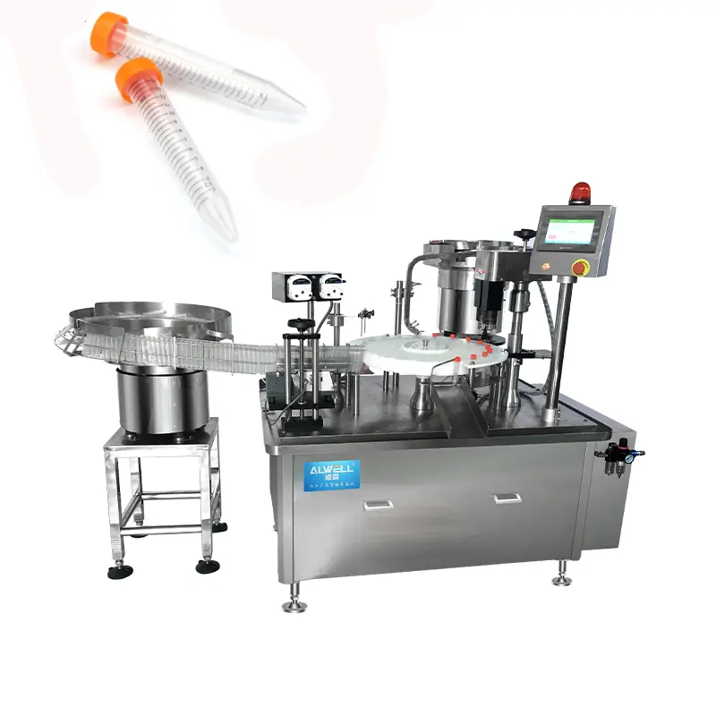 Factory Price Automatic Rotary Liquid Tube Filling Machine Production Line Test Tube Filling Capping And Labeling Machine