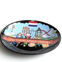 Amsterdam Holland Plaque d'ornement en céramique souvenir touristique imprimée de logo personnalisé