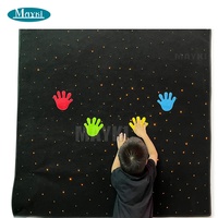 Tapis étoile en fibre optique en polyester doux tapis d'éclairage étoile en fibre optique pour salle sensorielle