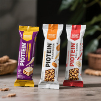 Sachet d'emballage personnalisé à impression numérique avec fermeture arrière pour bonbons, biscuits, barres protéinées, énergétiques, aux champignons, au chocolat, type oreiller