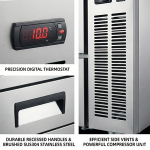 Attrezzatura da Cucina Commerciale, Base Refrigerata per Chef in <span class=keywords><strong>Acciaio</strong></span> Inox Resistente - Product Image 4