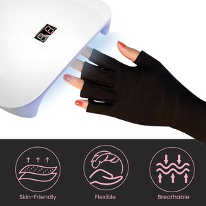 Puntas de esmalte de Punta abierta Anti Ultravioleta <span class=keywords><strong>UV</strong></span> Shield Bloqueador solar Gel Protección Guantes de uñas Anti <span class=keywords><strong>UV</strong></span> Manicura Guante - Product Image 2
