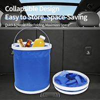 Seau pliable de grande capacité, tissu Oxford de haute qualité, design ergonomique de la poignée, seau de lavage de voiture, seau de camping en plein air, seau de pêche