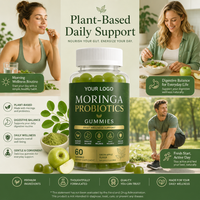 Gummies Probiotiques au Moringa Marque Privée OEM/ODM – Complément Alimentaire Naturel pour la Gestion du Poids – Vente en Gros
