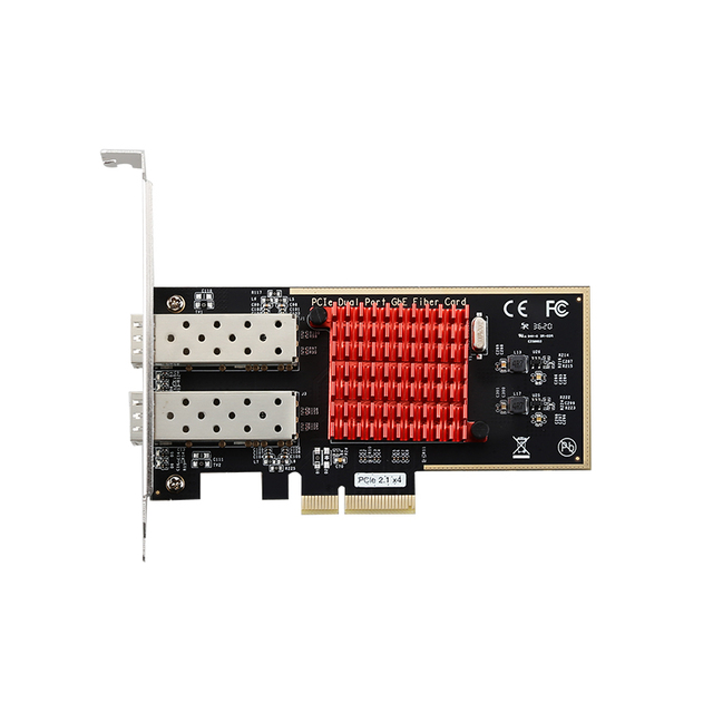 Dual Port Gigabit SFP Internal Wired Ethernet LAN Card for Intel350 10/100/1000Mbps Server PCIe 4x in Stock