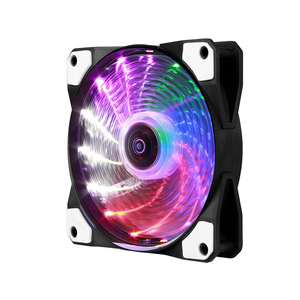 พัดลมเคสคอมพิวเตอร์ RGB ขนาด 120x120x25 มม. พร้อมไฟ LED สำหรับระบายความร้อนพีซี - Product Image 3