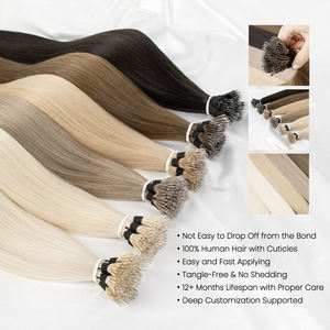 Extensions de cheveux Nano Ring pré-collées, perles Nano, 100% cheveux humains Remy, double épaisseur, sans couture, presque invisibles, vente en gros - Product Image 2