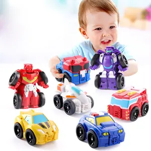 Best Selling Kids Car Transform Robot Toy Wholesale Child Easy Deform China Plastic Deformation Robot Toy Car Factory Supply