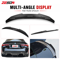 Aileron de coffre arrière en fibre de carbone sèche ZESON style PSM pour BMW Série 4 M4 G22 G23 G82 G83 2021+