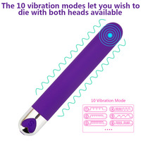 Bestseller USB-Aufladbarer Mini Langer Bullet Dildo Vibrator 10-Gang Weiblicher Masturbations-Massagevibrator Sexspielzeug