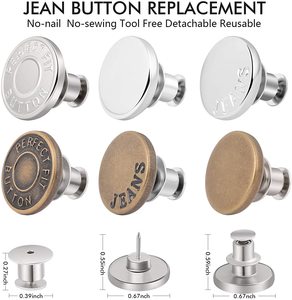 WYSE Boutons et rivets personnalisés pour jeans, fabricant de boutons-pression réglables sans couture pour vêtements et rivets - Product Image 2