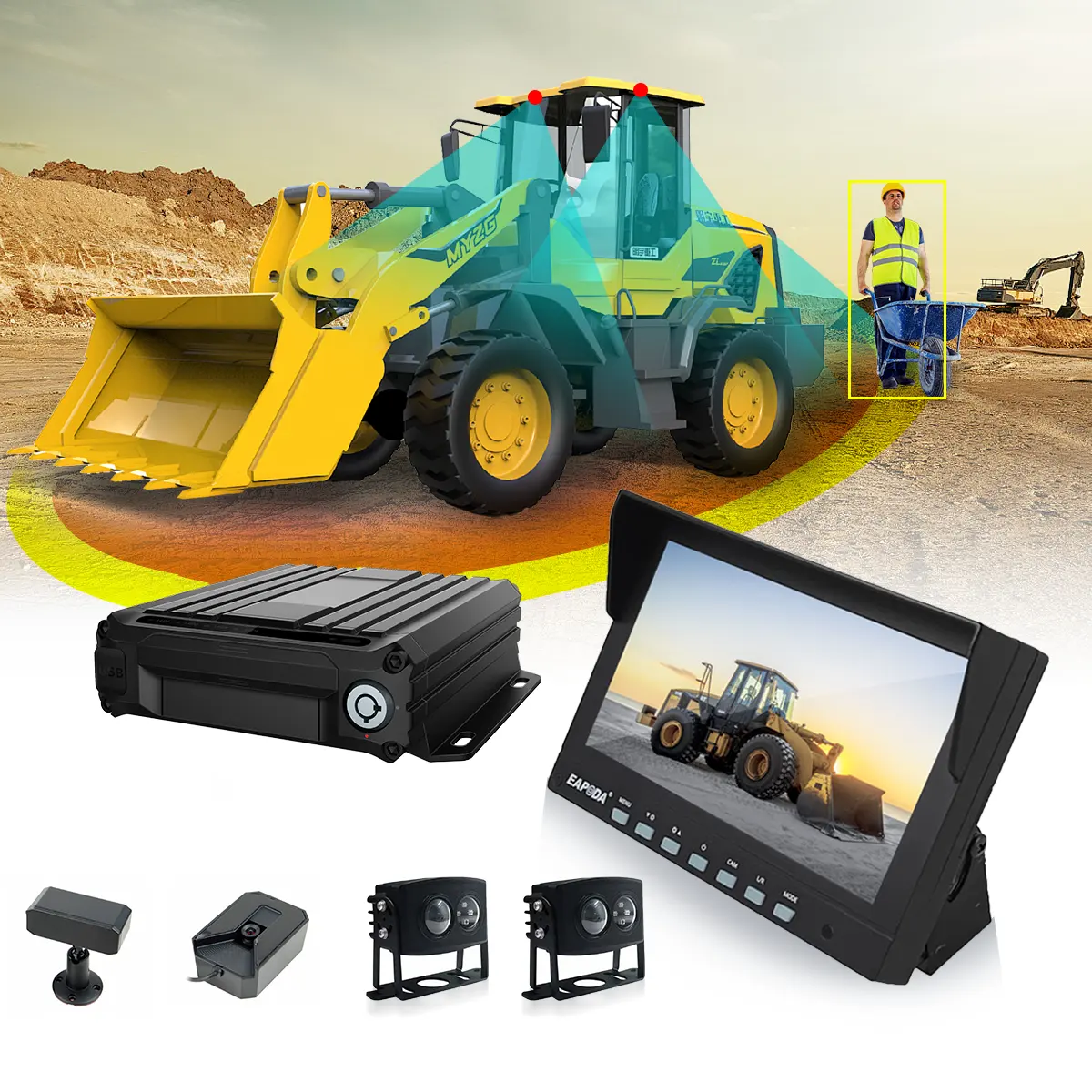 4CH 1080P Мини-видеорегистратор с GPS SD-картой поддержка мобильного доступа-IPS ЖК-экран мобильный видеорегистратор для автомобилей, автобусов, грузовиков, транспортных средств"
