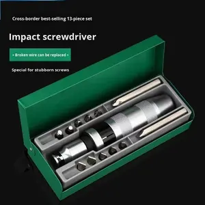 Set di Cacciaviti <span class=keywords><strong>a</strong></span> Impatto 13 Pezzi in Acciaio al Cromo Vanadio con Punta Magnetica e Impugnatura Rinforzata - Product Image 2