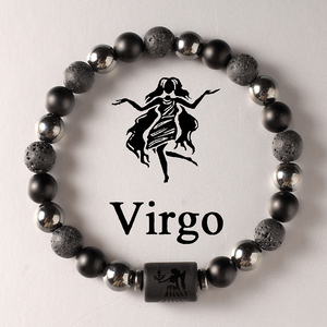Nuevo Diseño de Pulsera de los 12 Signos del Zodiaco para Mujer <span class=keywords><strong>y</strong></span> Hombre, Pulseras de Piedras Naturales de Roca Volcánica, Cáncer, Virgo, <span class=keywords><strong>Leo</strong></span>, Libra, Joyería Espiritual - Product Image 5