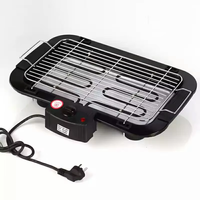 Barbecue portable d'intérieur et d'extérieur en acier inoxydable, mini-plaque de cuisson de table, 6 vitesses, sans fumée, arrêt automatique, commande par bouton