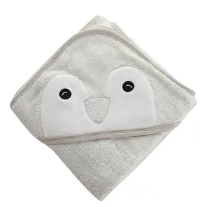 Amazon hot sale baby hooded towel 100% bamboo cute towel