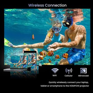 Proyector de películas 4K para acampada al aire libre, proyector de películas diurnas con altavoz dual i-Fi, WiFi de 5G, Bluetooth para hotel - Product Image 5