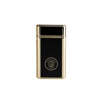 Briquet électrique à arc Guevara rechargeable, coupe-vent, à plasma, fin, de poche, multicolore, avec cadre doré de luxe, vente en gros