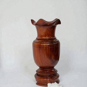 Vase à fleurs en bois, pot à fleurs en bois pour articles décoratifs de la maison, vases en bois pour la décoration intérieure, vase à fleurs - Product Image 1