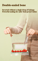 Sacs en PE imperméables à double os, personnalisés, avec fermeture éclair, adaptés aux aliments, résistants à la chaleur, pour réfrigérateur, fruits, salades, gâteaux, usage domestique, emballage