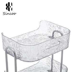 Manufacturer Wholesale High-Grade Transparent Acrylic Salon <b>Trolley</b> Cart with 360 Degree Wheels for Beauty & Nail Salons Hotels - Product Image 5