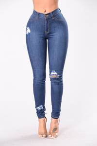 Nova Moda Stretch Rasgado <span class=keywords><strong>Jeans</strong></span> Skinny das Mulheres Slim Fit Ankle Pants Casual Calças - Product Image 6