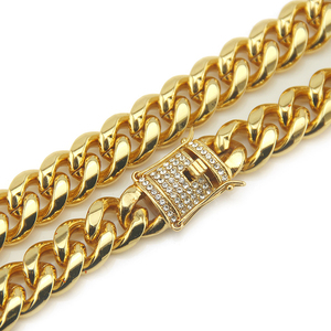 Helado collar de gargantilla de oro hielo cubano <span class=keywords><strong>Franco</strong></span> collar de cadena - Product Image 5