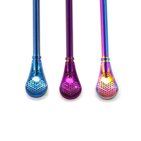 Cuillère-paille à yerba maté en acier inoxydable 304 de qualité alimentaire, accessoires de bar, certifiée CE/UE, écologique, pour mariage