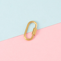 Connecteurs en forme de U fermoirs de mousqueton à vis de verrouillage de boucle en acier inoxydable pour la fabrication de bijoux