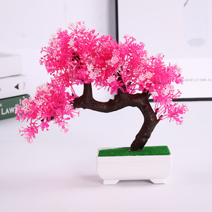 Arbre Bonsaï Artificiel Qi Xing 24 cm, Plante en Pot en Plastique, Décoration d'Intérieur, Daisy Palm Green - Product Image 4