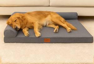 Lit orthopédique pour chien Patas Lague, taille moyenne 76x51cm, mousse en nid d'abeille imperméable, polyester antidérapant, doux, chaud, amovible, lavable - Product Image 4