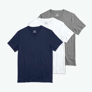 <span class=keywords><strong>Scollo</strong></span> a V <span class=keywords><strong>uomo</strong></span> 95% cotone 5% Spandex canottiere intimo manica corta canottiera camicie estive Bodybuilding magliette tinta unita - Product Image 5