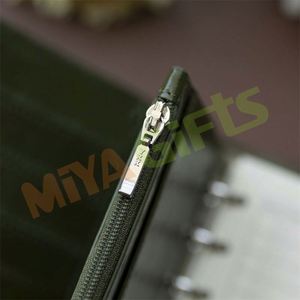 Carpeta de 6 anillas de cuero pu personalizada A7 planificador <span class=keywords><strong>agenda</strong></span> cubierta Salvia suave <span class=keywords><strong>elegante</strong></span> Oliver organizador billetera - Product Image 4