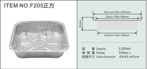 1200ml Square Disposable Eco Friendly Food Packaging <strong>Aluminum</strong> <strong>Containers</strong> with PP Plastic Lid for Catering Use - Product Image 6