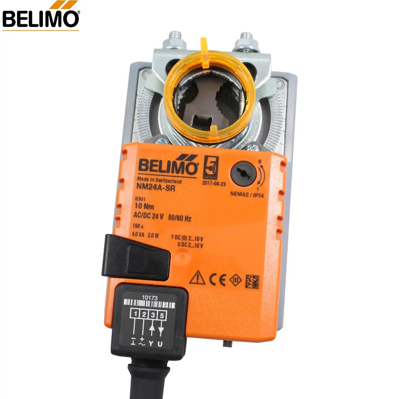 BELIMO डीसी 24V10nm NM24A-SR Modulating नियंत्रण स्पंज Actuator के साथ HVAC प्रणाली के लिए स्थिति प्रतिक्रिया