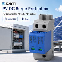 Parafoudre CC certifié CE 500V 600V 1200V 40kA à montage sur rail DIN pour panneaux solaires et recharge de véhicules électriques
