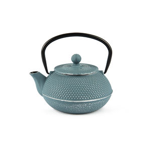 Tetera de Hierro Fundido Excelsa de 80 Cl, Color Azul Claro con Diseño de Puntos, para Preparar Té - Product Image 1