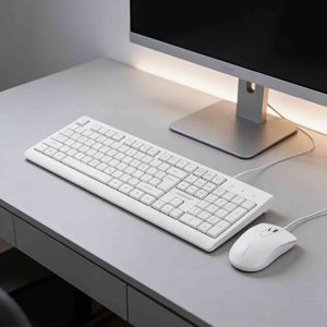 Ensemble clavier et souris ergonomique ultra-fin Sunrose <span class=keywords><strong>T12s</strong></span> filaire pour jeux, 104 touches, pleine taille, plug-and-play, pour PC/ordinateurs portables, en stock - Product Image 2