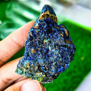 Cristal <span class=keywords><strong>de</strong></span> Azurita Malaquita Pulido al por Mayor - Racimo <span class=keywords><strong>de</strong></span> Cristal Natural Azul Verde <span class=keywords><strong>de</strong></span> Forma Irregular para Decoración del Hogar, Coleccionable, Regalo - Product Image 1