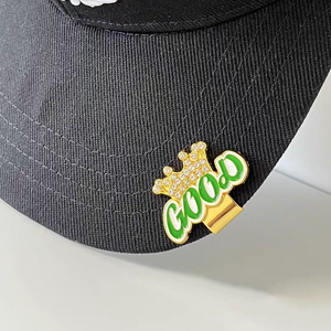 دبابيس شارة مشبك قبعة معدنية شعبية على الموضة O مشابك دبوس مينا ناعم - Product Image 3