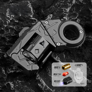 Anello in Lega Antistress per Adulti, Pistola a Proiettili Morbidi con Funzione di Espulsione, Mini Modello Giocattolo Antistress - Product Image 5