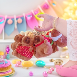 Ensemble de porte-clés en peluche Kapi Bala, jouet en peluche pour enfants de 5 à 7 ans, cadeau unisexe, origine Chine - Product Image 1