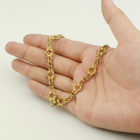 Collier chaîne cubaine en laiton brut, forme étoile, style hip-hop, bijoux de mode pour homme et femme, vente en gros